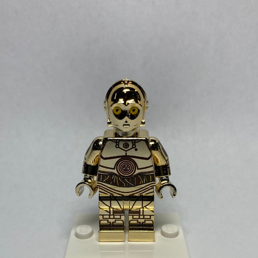 Protocol Droid Limited Edition Chrome Gold Custom Printed & Inspired Lego Star Wars Minifigure