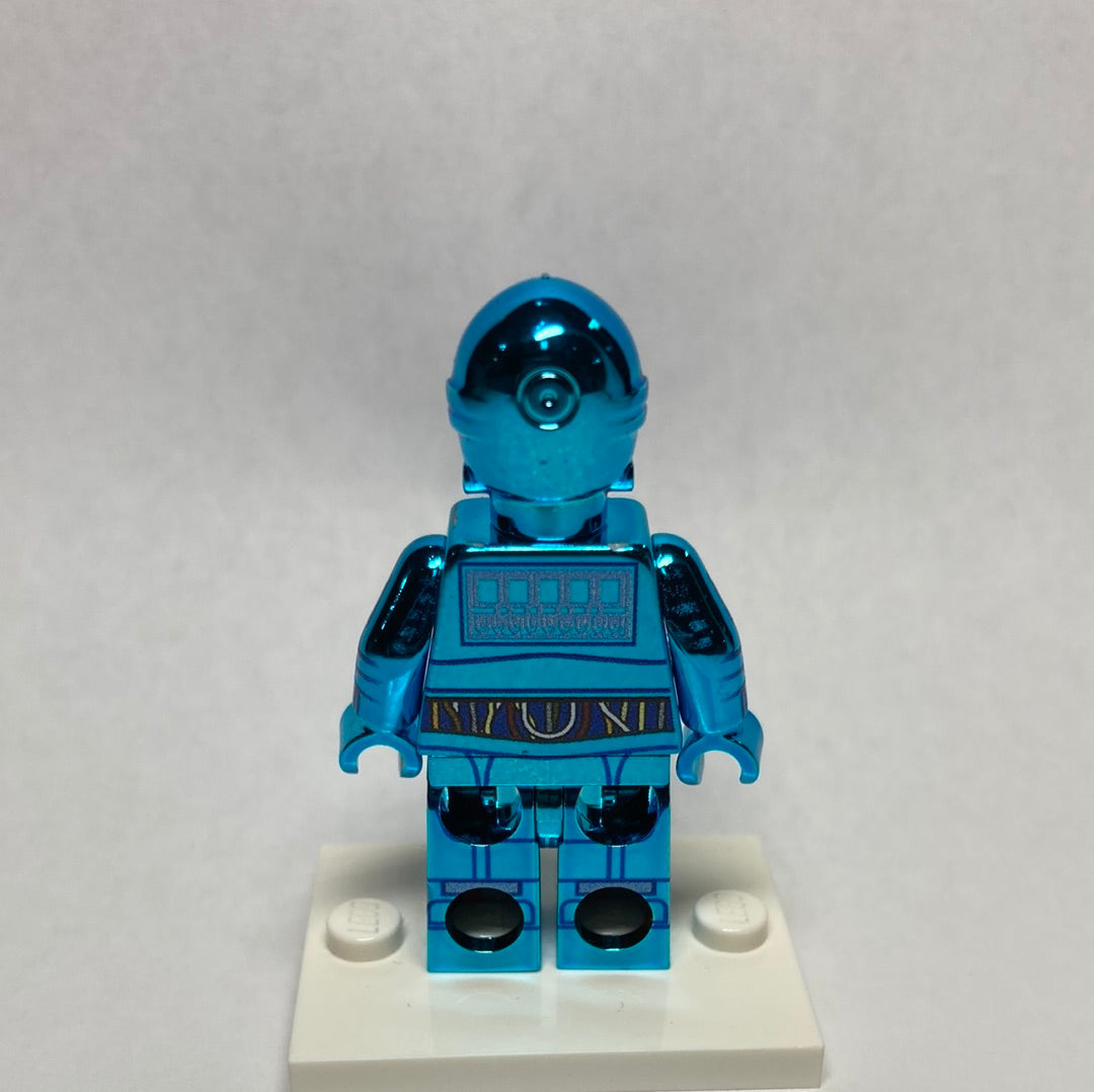 Protocol Droid Limited Edition Chrome Blue Custom Printed & Inspired Lego Star Wars Minifigure