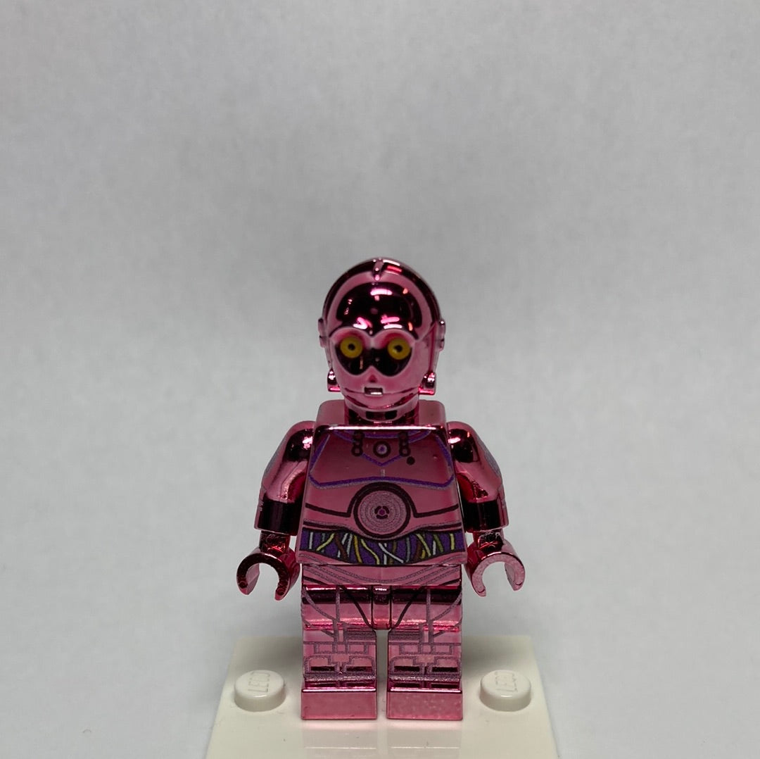 Protocol Droid Limited Edition Chrome Pink Custom Printed & Inspired Lego Star Wars Minifigure