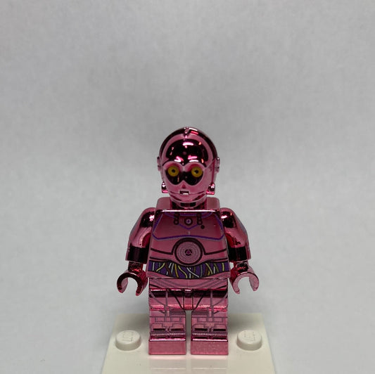 Protocol Droid Limited Edition Chrome Pink Custom Printed & Inspired Lego Star Wars Minifigure